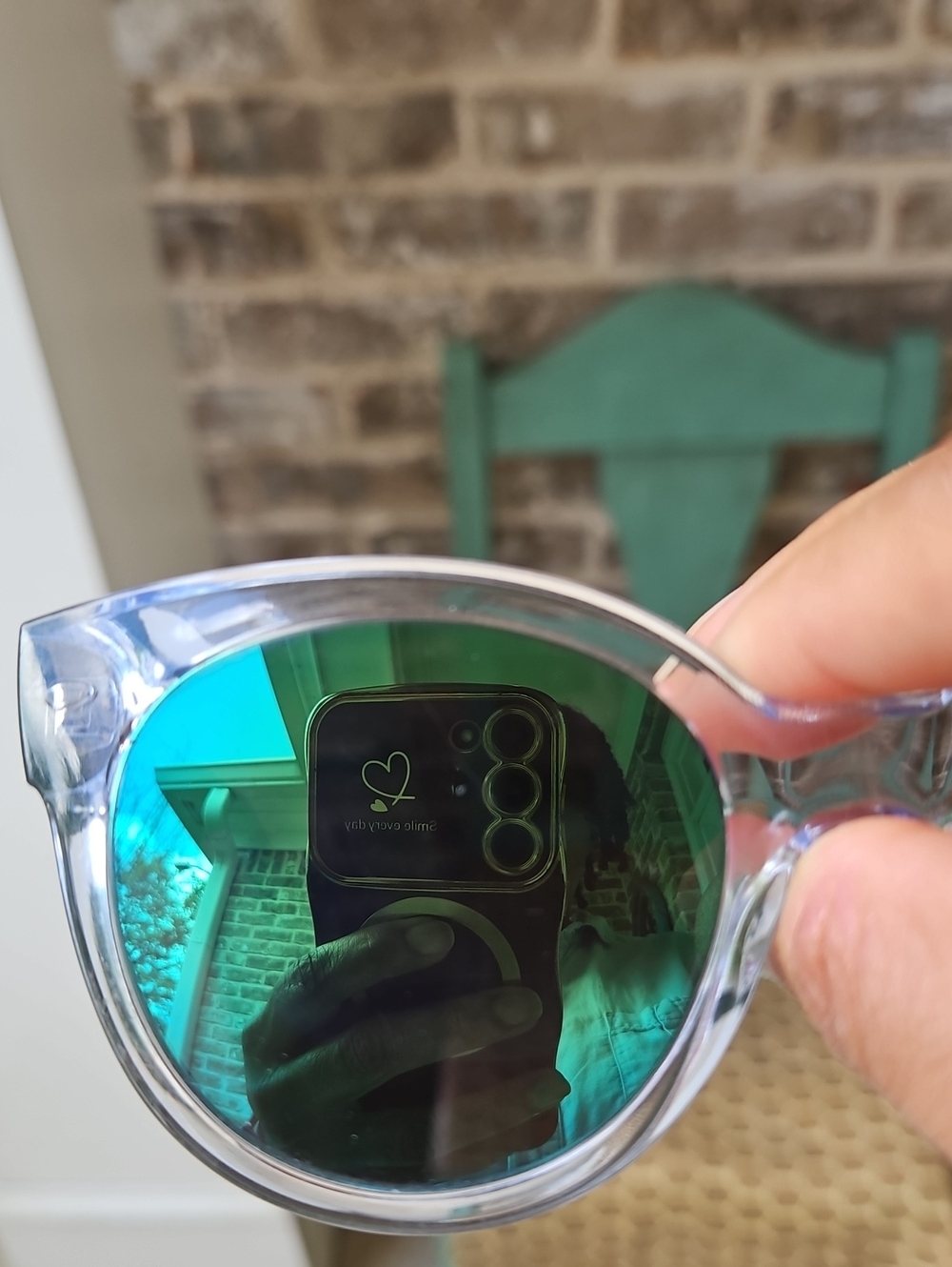 Havaianas Nobonha Reflective Green Arms Brazilian Flag Sunglasses - Picture 6 of 7